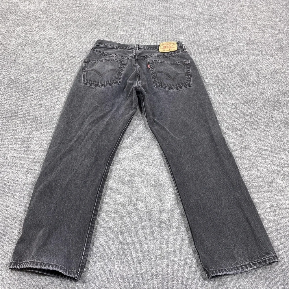 Vintage Levis 501 Jeans Mens 36x30 Fit 34x29 Black‎ Straight Leg Button Fly